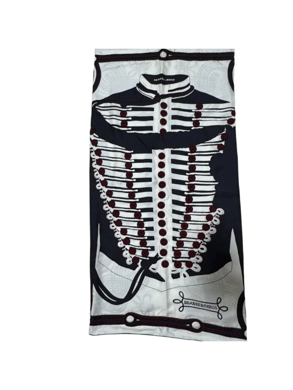 Hermes Brazil & Brandebre Bead Shawl Scarf